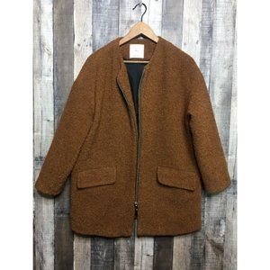 MNG By Mango Brow Textured Coat Jacket